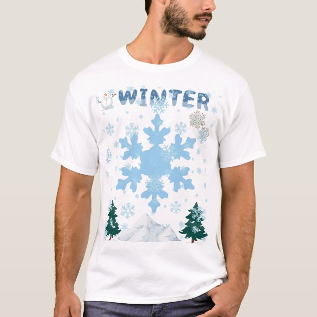 T-Shirt with winter Design (Front)