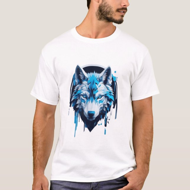 T-shirt with Wolf Design (Front)