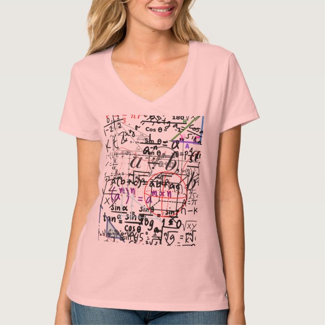 T-Shirt women maths patterned  (Front)