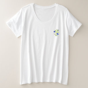 T-Shirt womens plus size  flower style design