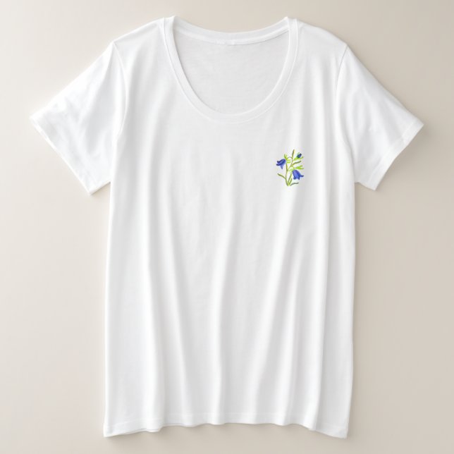 T-Shirt womens plus size  flower style design (Design Front)