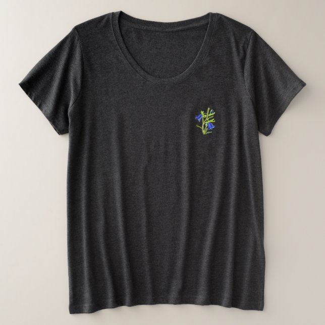 T-Shirt womens plus size flower style design (Design Front)