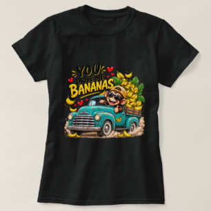 T-Shirt Women's Top Funny Monkey Graphic Tees