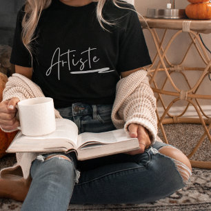 T-shirt Word Artist on red and white background