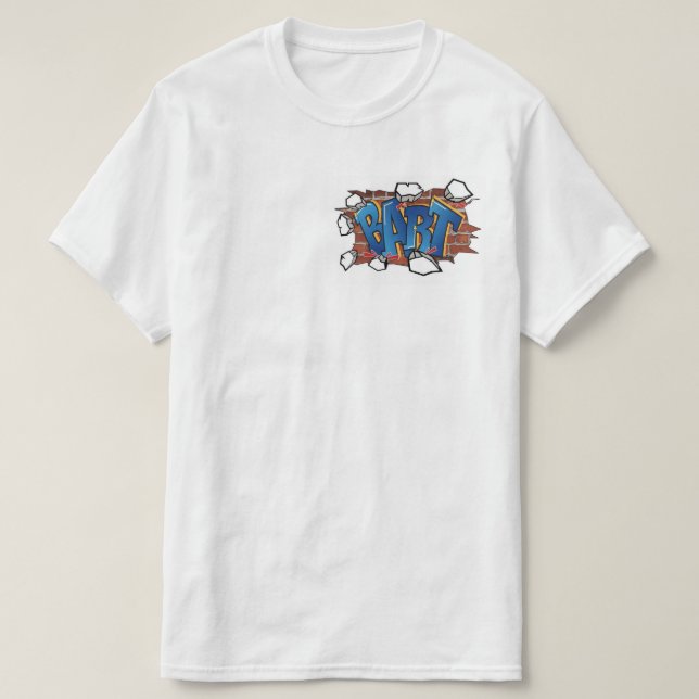 T-ShirtBART" Urban Graffiti Art - Breaking Through T-Shirt (Design Front)