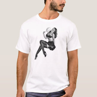 T_Shirts Black White Pin up Girls (10) T-Shirt