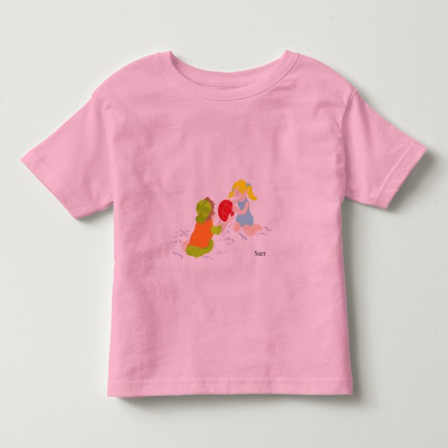 T-shirts :  Playing on the Beach (Front)