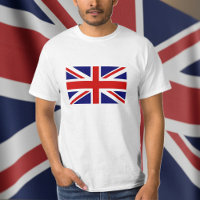 T Shirts with British Union Jack flag