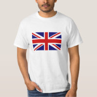 T Shirts with British Union Jack flag