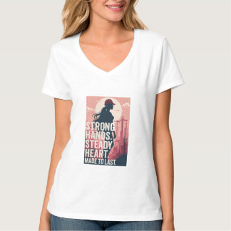 T-ShirtStrong Female Construction Worker Poster T-Shirt