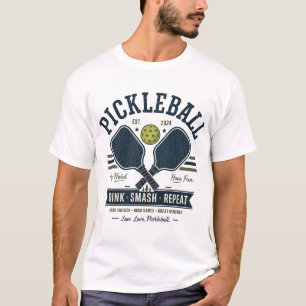 T-ShirtVintage Pickleball Dink Smash Repeat Funn T-Shirt