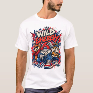 T-ShirtWild Energy USA Streetwear Cartoon – Retro T-Shirt