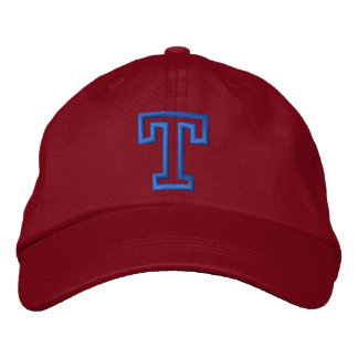 "T" Small Athletic Letter Embroidered Hat