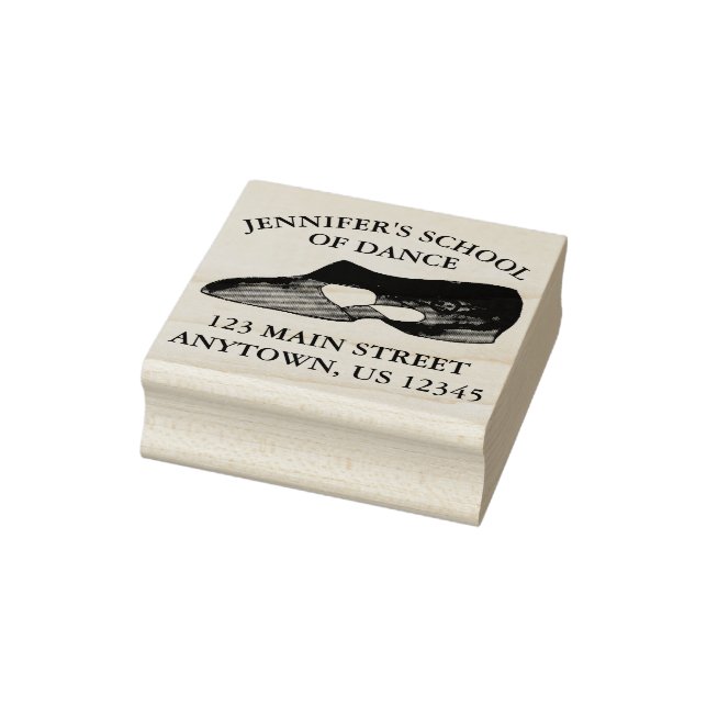 T-Strap Lyrical Modern Dance Shoe Personalised Rubber Stamp (Stamp)