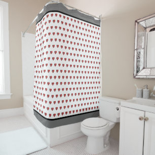 T&T Heart Flag Shower Curtain