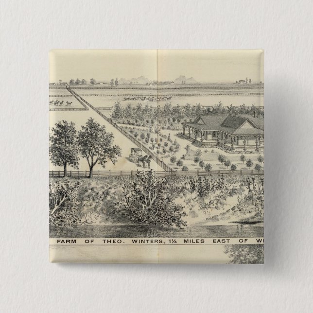 T Winters farm 15 Cm Square Badge (Front)