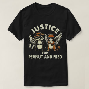 TA41-Justice For Peanut & Fred Squirrel Racoon T-Shirt