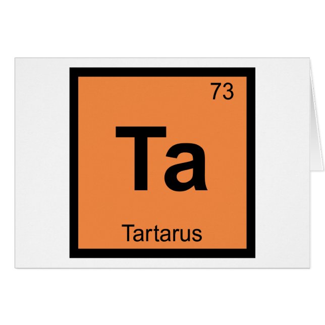 Ta - Tartarus Greek Chemistry Periodic Table (Front Horizontal)