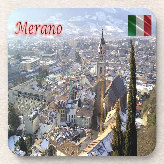 TAA033 MERAN MERANO, Aerial View, Coaster (Front)