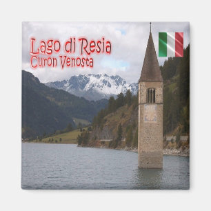 TAA049 CURON VENOSTA ,Lake Resia, Italy, Fridge Magnet