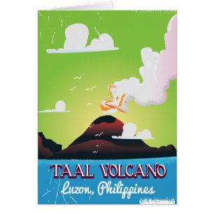 Taal Volcano Volcano Philipp vintage travel poster