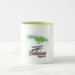 Tabarca Spain Beautiful map Two-Tone Coffee Mug