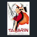 Tabarin by Paul Colin | Art Deco 1920s Poster<br><div class="desc">Sensual Vintage Art Deco, c 1928, titled "Tabarin", the name of a Cabaret made immortal with this poster by artist Paul Colin (1892-1985). Mixing business with pleasure, he and entertainer, Josephine Baker became wildly successful in the Paris, 1920s Jazz Age. Baker’s lover and friend, Colin designed the magnificent Art Deco...</div>