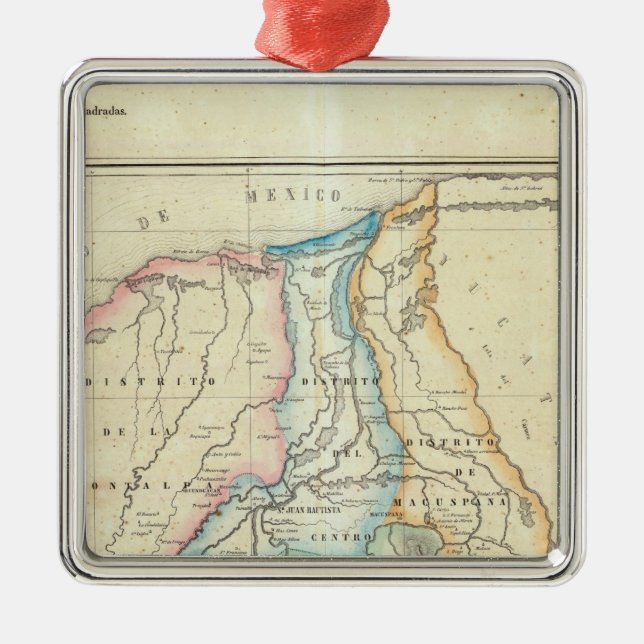 Tabasco, Mexico Metal Tree Decoration (Front)