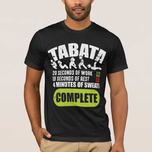 Tabata Workout Fitness Bootcamp Cardio T-Shirt (Front)