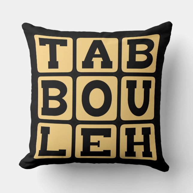 Tabbouleh, Levantine Vegetarian Dish Cushion (Front)