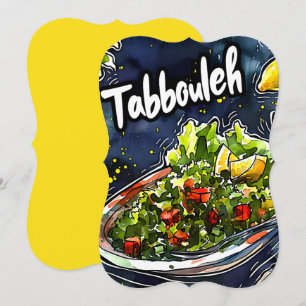 Tabbouleh Mediterranean Vegan Salad تبولة Invitation
