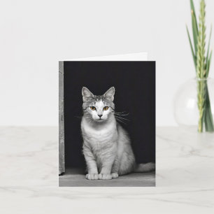 Tabby Barn Cat Note Card