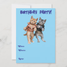 Tabby Birthday Invitation