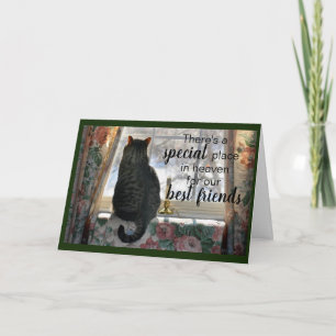Tabby Cat at Window Sympathy Card