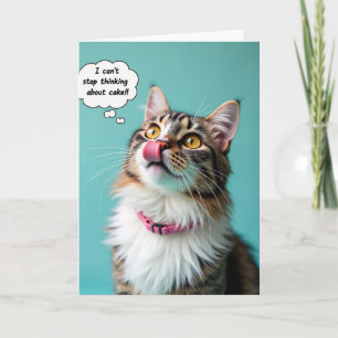 Tabby Cat Birthday Wish Card