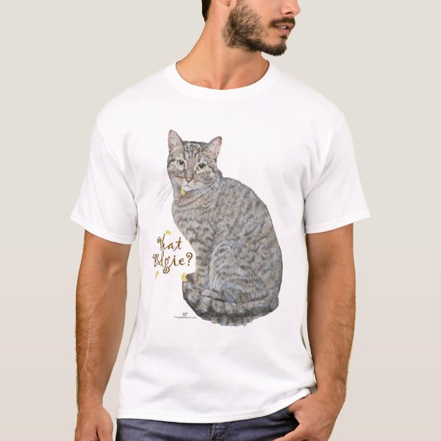 Tabby Cat Budgie? T-Shirt (Front)