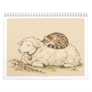 Tabby Cat Calendar 2027 – Japanese Ink Watercolor