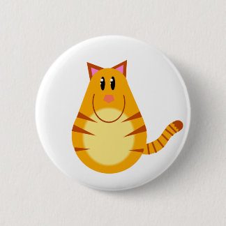 Tabby Cat Cartoon 6 Cm Round Badge
