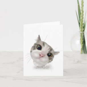 Tabby Cat Cartoon Card