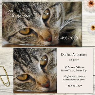 Tabby Cat - Cat Sitter Business Card