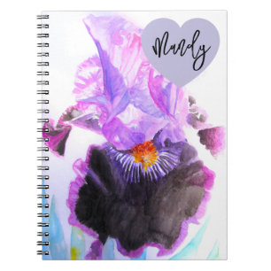 Tabby Cat Cats Watercolour Feline Woman's Name Notebook