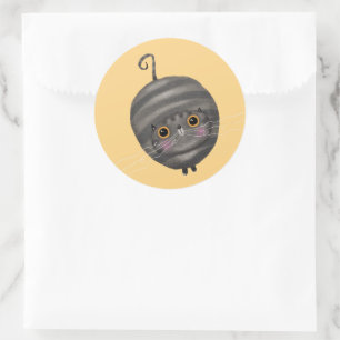 Tabby Cat Classic Round Sticker