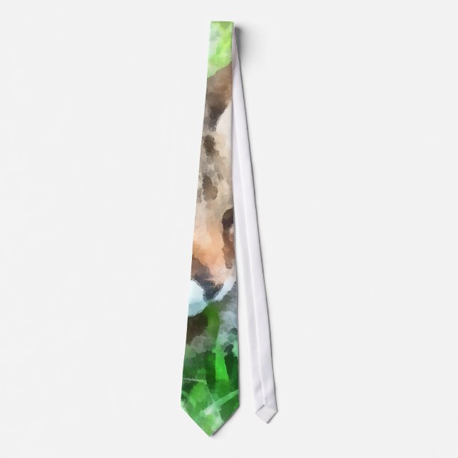 Tabby Cat Closeup Tie (Front)
