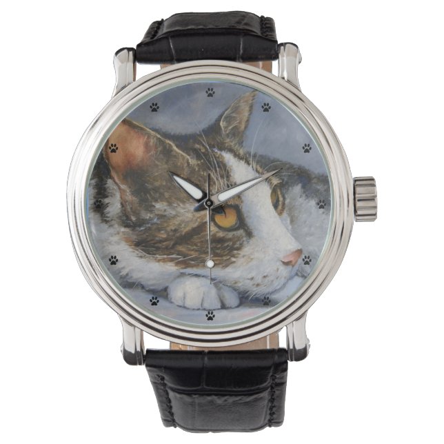 Tabby Cat Fine Art Watch (Front)