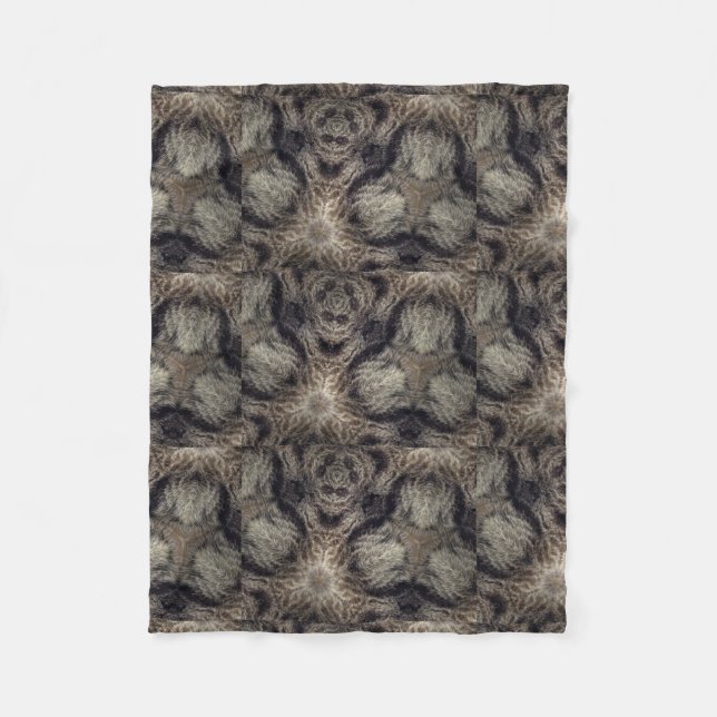 Tabby cat fur design 3 fleece blanket (Front)