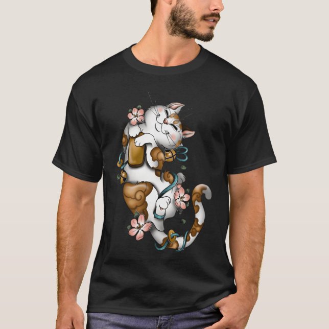 Tabby Cat girl T-Shirt (Front)