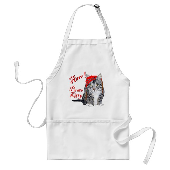Tabby Cat Halloween Standard Apron (Front)