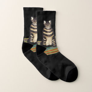 Tabby Cat, Henri Rousseau, Fine Art Parody Socks