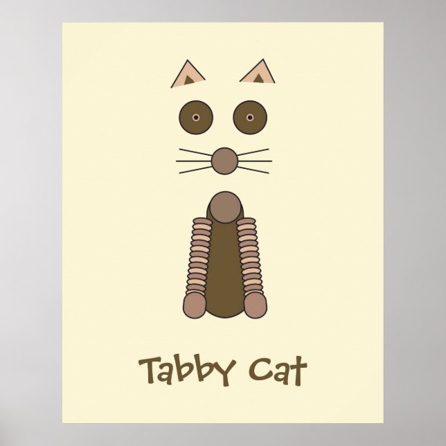 Tabby CAT Illustration Poster (Front)