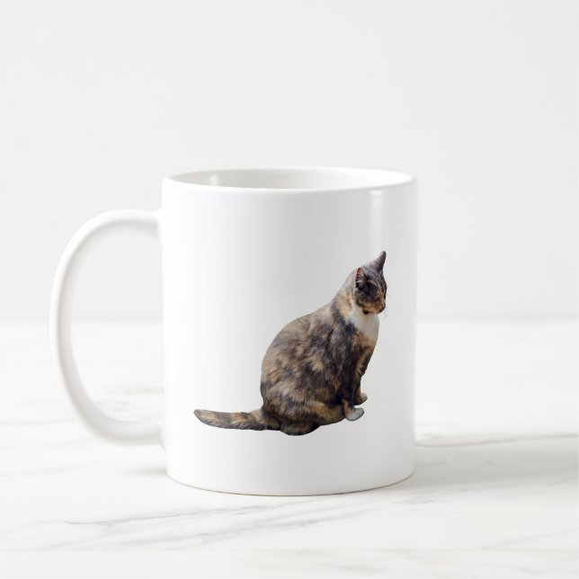 Tabby Cat in Shades of Brown Coffee Mug (Left)